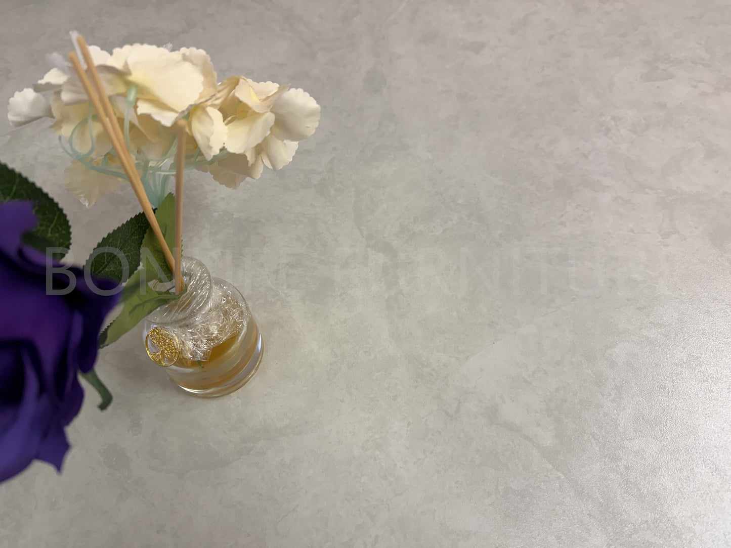 5-Piece Dining Set – 55" Sintered Stone Table with 4 Velvet Chairs-S237