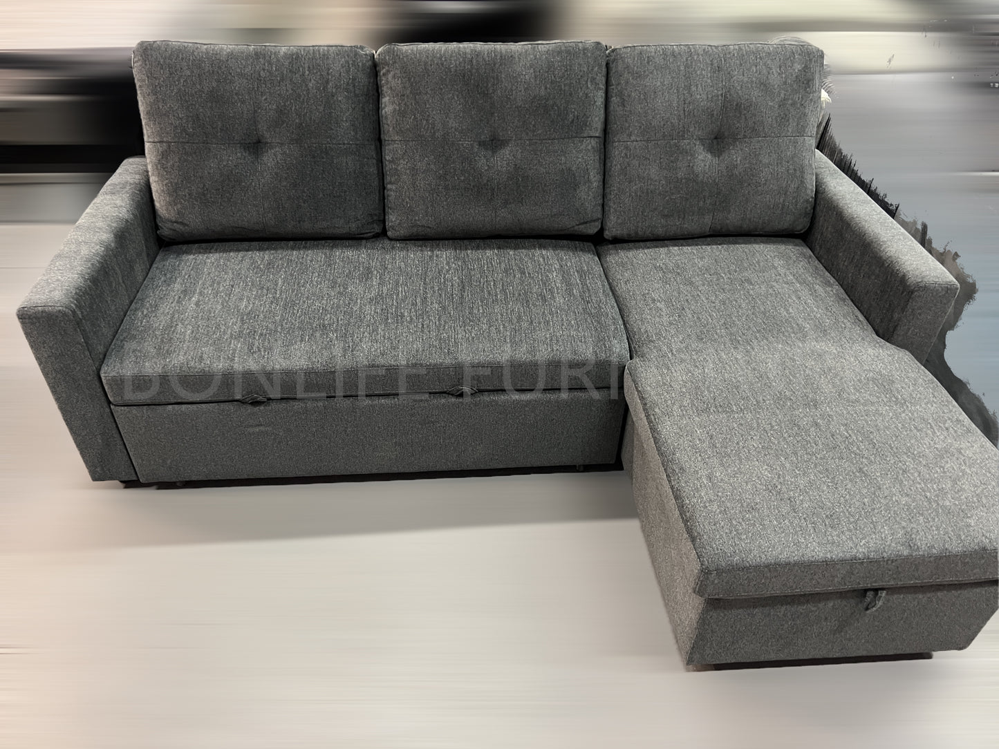 Convertible Sectional Sofa Bed-ISLAND