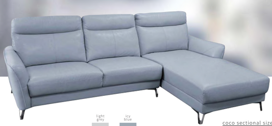 Coco Genuine Leather Sectional Sofa